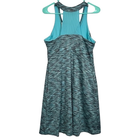 NWT MPG Travel Dress Teal and Black Patterned Athletic Dress Size Large - Picture 2 of 10